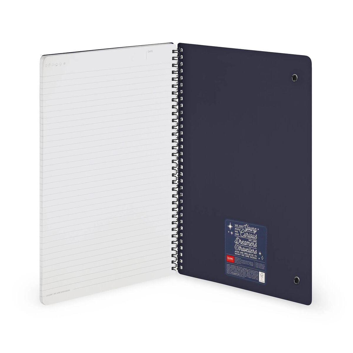 Legami - Cuaderno A4 Rayado con Tapa Dura Ilustrada - Polilla - Jotter - Espiral