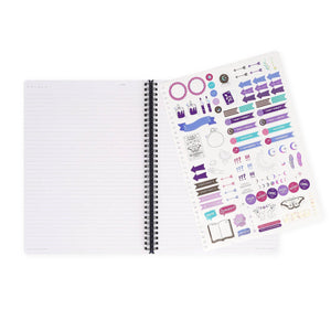 Legami - Cuaderno A4 Rayado con Tapa Dura Ilustrada - Polilla - Jotter - Espiral