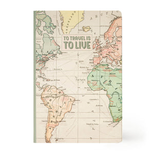 Legami - Cuaderno A5 rayado con tapa dura ilustrada - Viaje