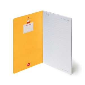 Legami - Cuaderno A5 rayado con tapa dura ilustrada - Panda Rojo