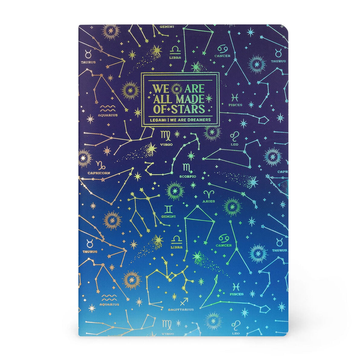 Legami - Cuaderno A5 rayado con tapa dura ilustrada - Stars