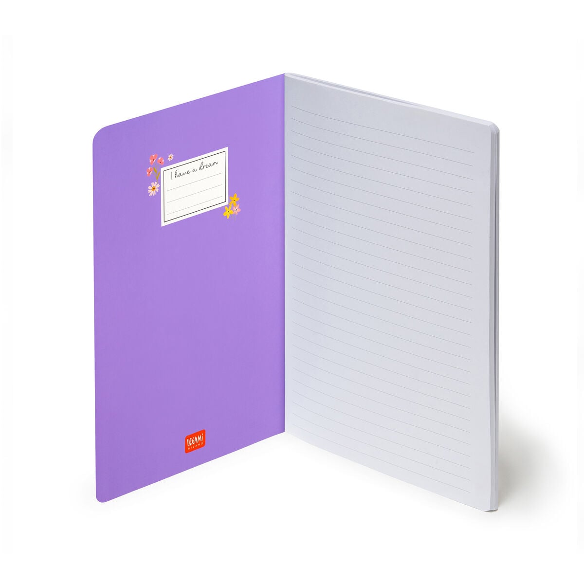 Legami - Cuaderno A5 rayado con tapa dura ilustrada - Flores