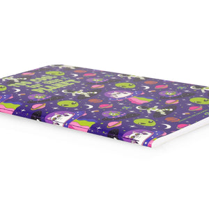Legami - Cuaderno A5 rayado con tapa dura ilustrada - Espacio