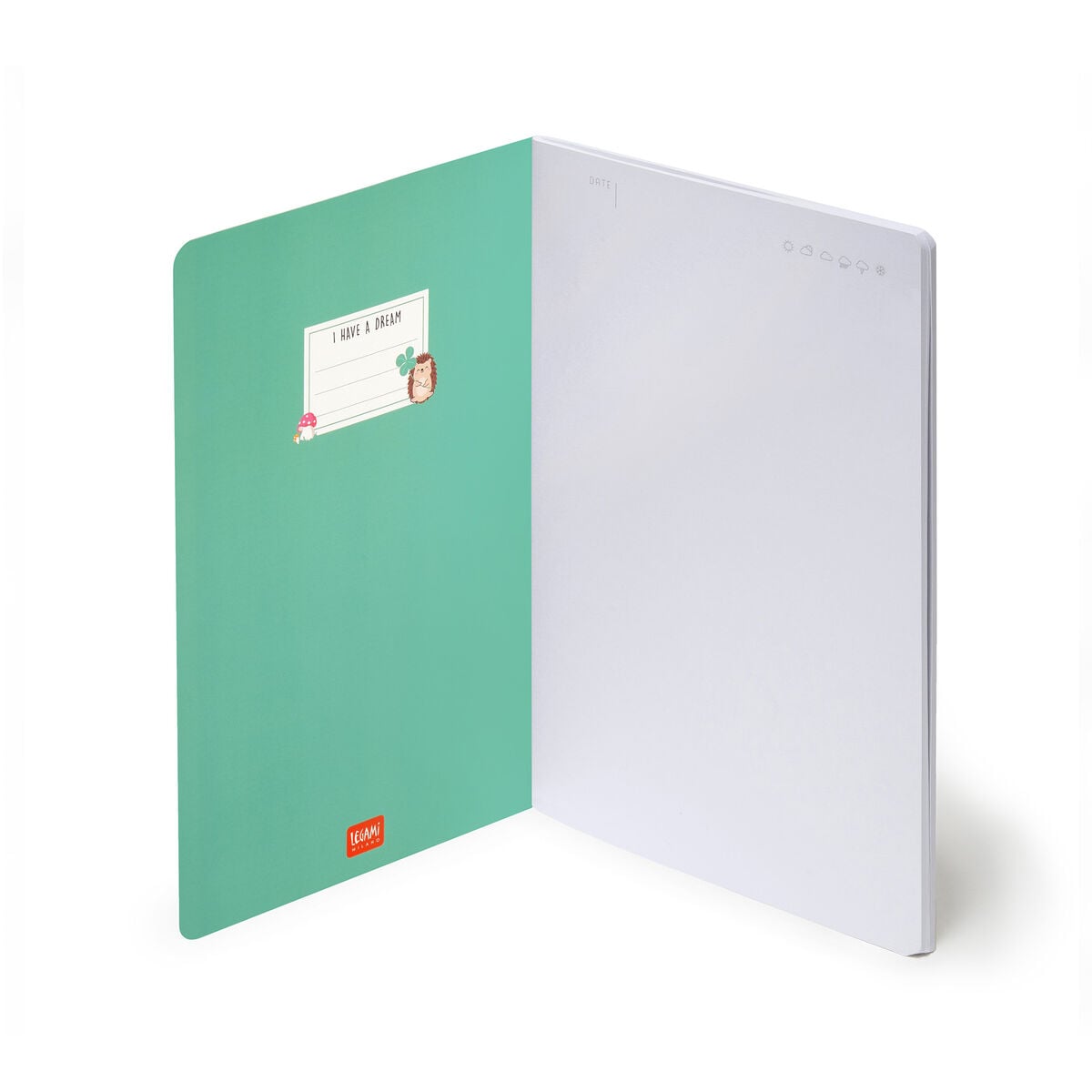 Legami - Cuaderno A5 en blanco con tapa dura ilustrada - Erizo