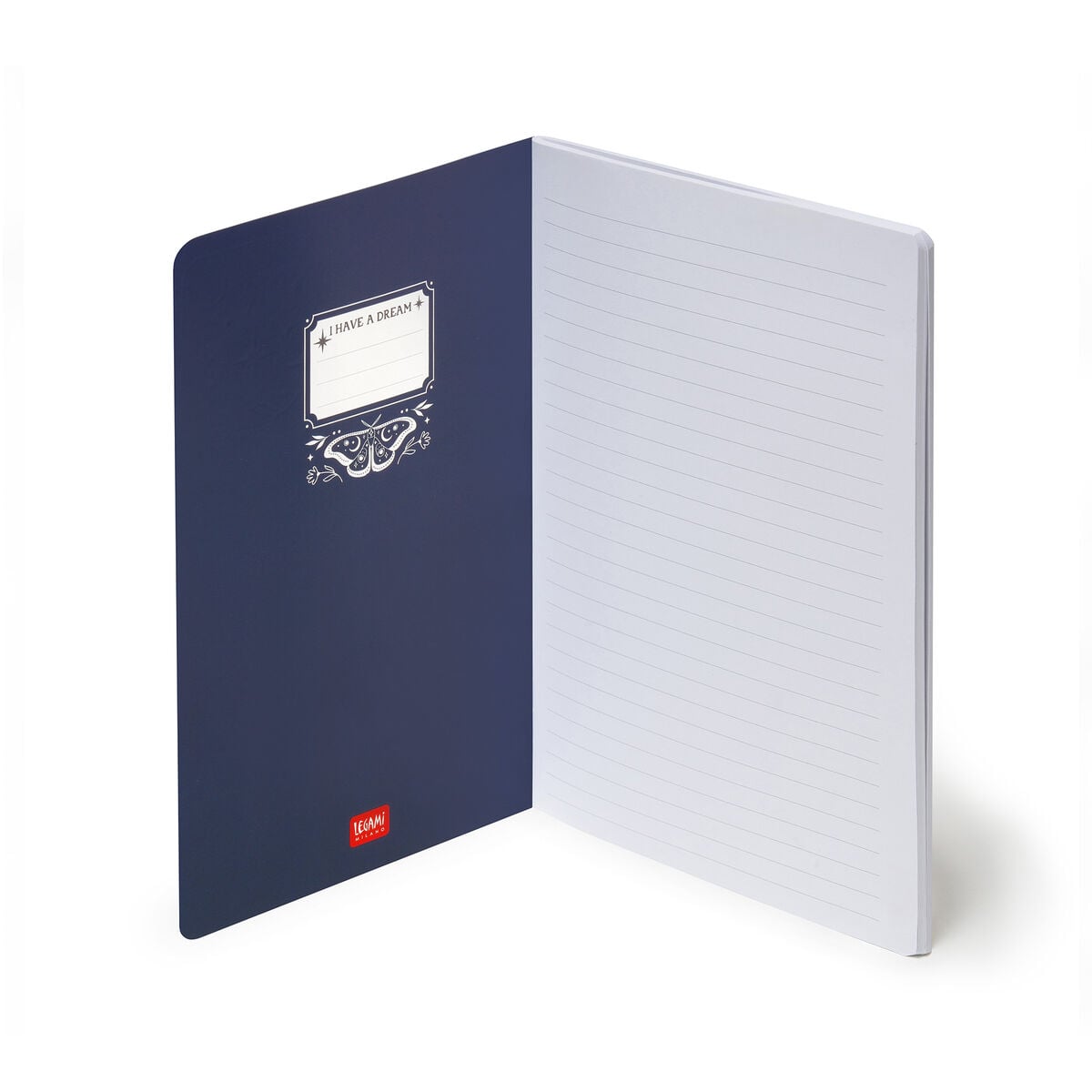 Legami - Cuaderno A5 rayado con tapa dura ilustrada - Polilla
