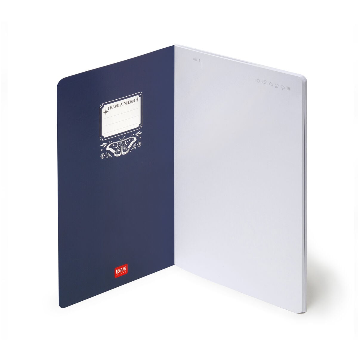 Legami - Cuaderno A5 en blanco con tapa dura ilustrada - Polilla