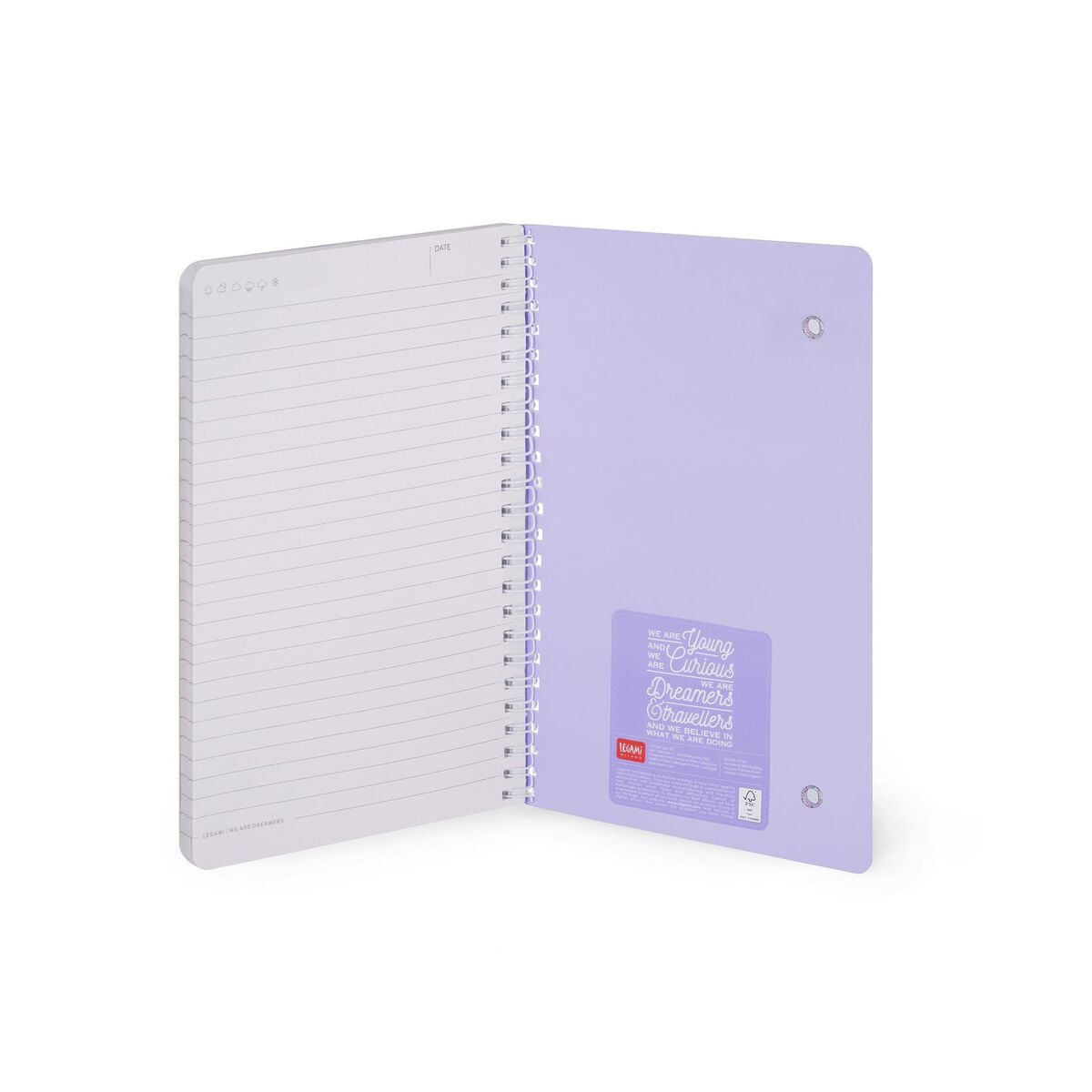 Legami - Cuaderno A5 Rayado con Cubierta Dura Ilustrada - Tarot - Encuadernación en Espiral