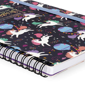Legami - Cuaderno A5 rayado con tapa dura ilustrada - Unicornio - Espiral