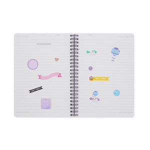 Legami - Cuaderno A5 rayado con tapa dura ilustrada - Unicornio - Espiral