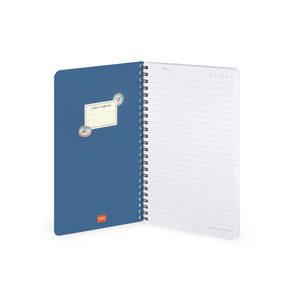 Legami - Cuaderno A5 rayado con tapa dura ilustrada - Pegatinas de viaje - Espiral