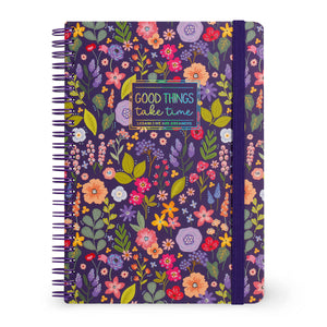 Legami - Cuaderno A5 Rayado con Tapa Dura Ilustrada - Flores - Jotter - Espiral
