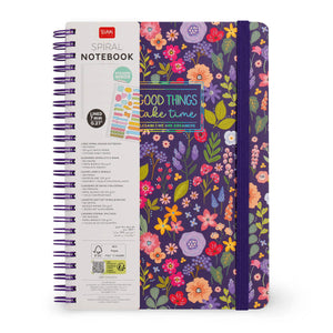 Legami - Cuaderno A5 Rayado con Tapa Dura Ilustrada - Flores - Jotter - Espiral