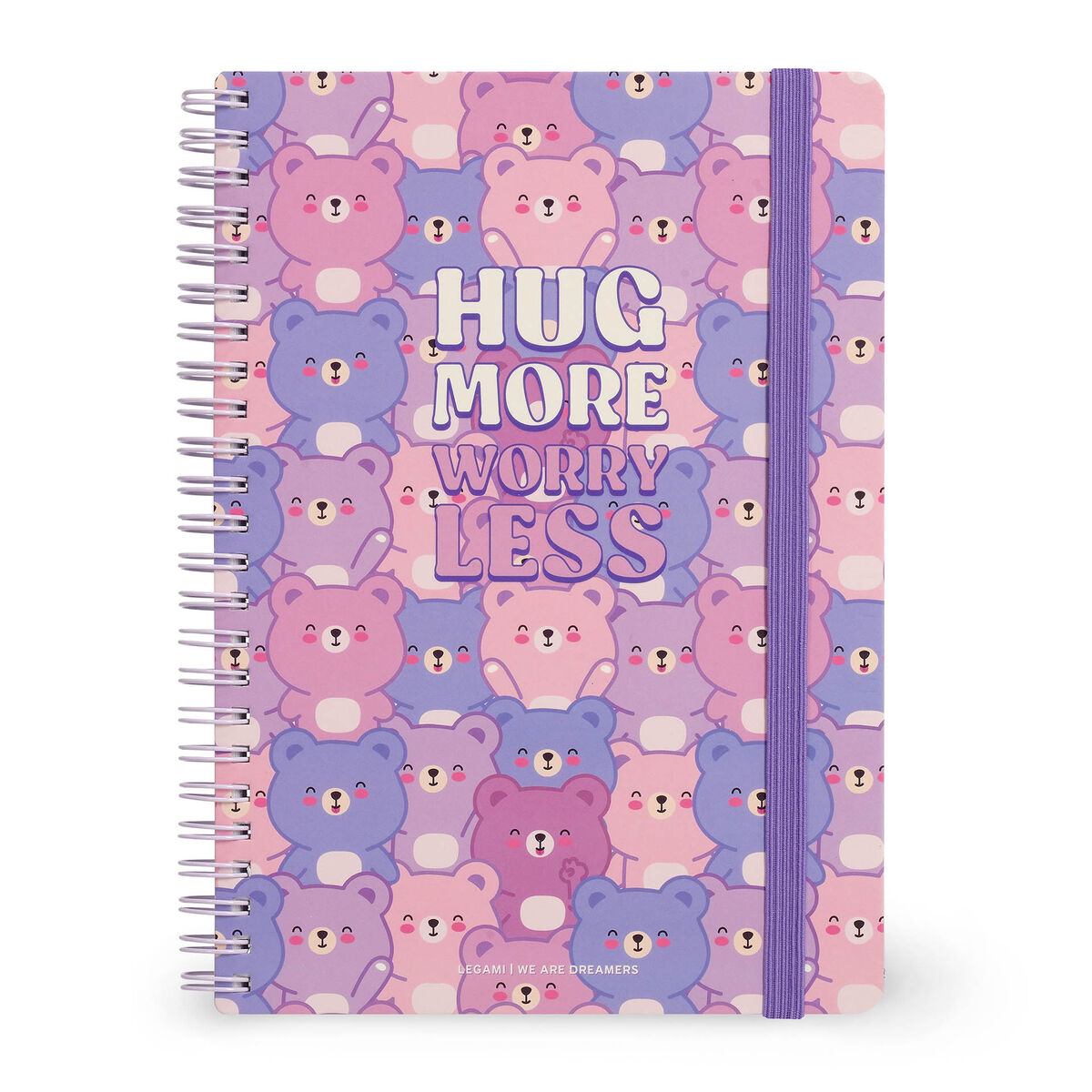 Legami - Cuaderno A5 rayado con tapa dura ilustrada - Osito de peluche - Libreta - Encuadernación en espiral