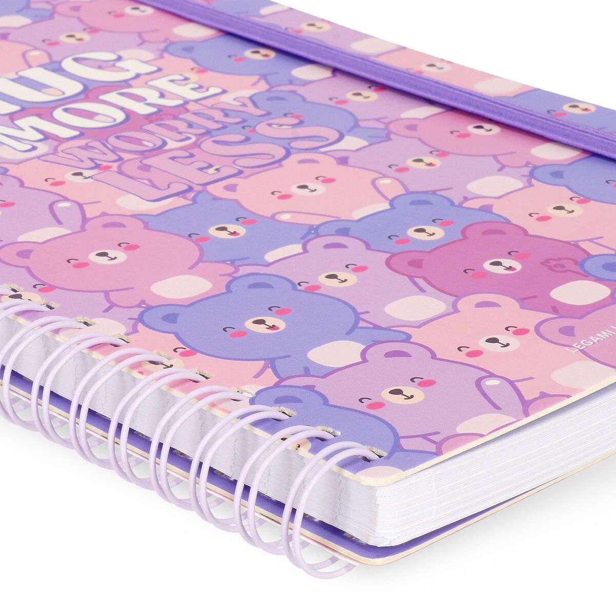 Legami - Cuaderno A5 rayado con tapa dura ilustrada - Osito de peluche - Libreta - Encuadernación en espiral