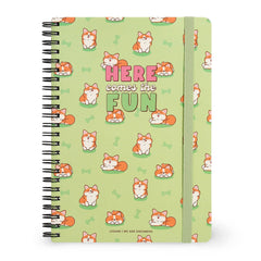 Legami - Cuaderno A5 rayado con tapa dura ilustrada - Corgi - Jotter - Espiral
