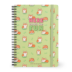 Legami - Cuaderno A5 rayado con tapa dura ilustrada - Corgi - Jotter - Espiral