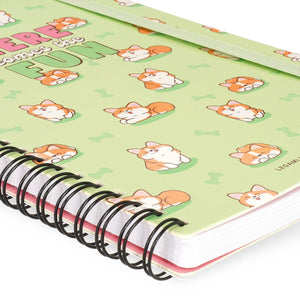 Legami - Cuaderno A5 rayado con tapa dura ilustrada - Corgi - Jotter - Espiral