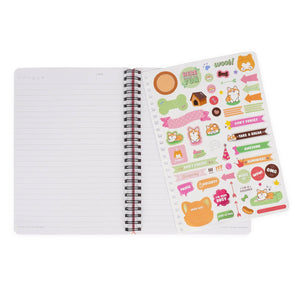 Legami - Cuaderno A5 rayado con tapa dura ilustrada - Corgi - Jotter - Espiral