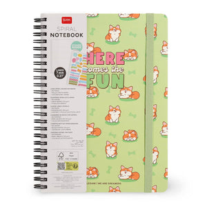 Legami - Cuaderno A5 rayado con tapa dura ilustrada - Corgi - Jotter - Espiral