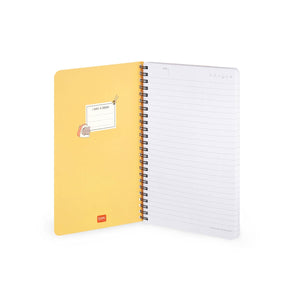 Legami - Cuaderno A5 rayado con tapa dura ilustrada - Gato de sushi - Jotter - Encuadernado en espiral