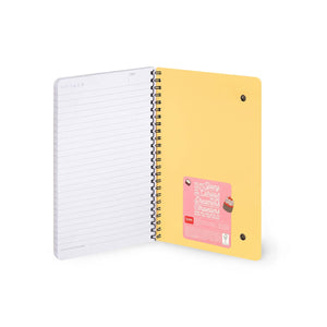 Legami - Cuaderno A5 rayado con tapa dura ilustrada - Gato de sushi - Jotter - Encuadernado en espiral
