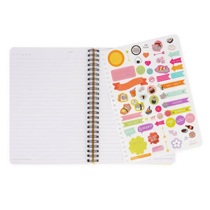 Legami - Cuaderno A5 rayado con tapa dura ilustrada - Gato de sushi - Jotter - Encuadernado en espiral