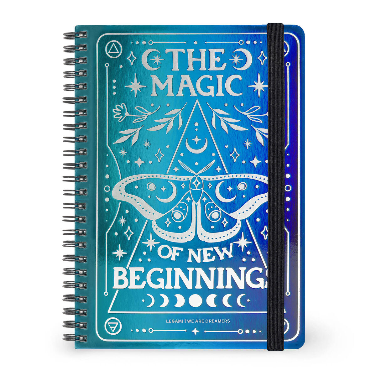 Legami - Cuaderno A5 Rayado con Tapa Dura Ilustrada - Polilla - Jotter - Espiral