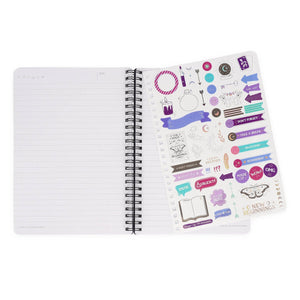 Legami - Cuaderno A5 Rayado con Tapa Dura Ilustrada - Polilla - Jotter - Espiral