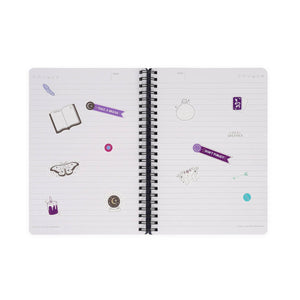Legami - Cuaderno A5 Rayado con Tapa Dura Ilustrada - Polilla - Jotter - Espiral