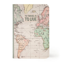 Legami - Cuaderno A6 rayado con tapa dura ilustrada - Mapa de Viaje