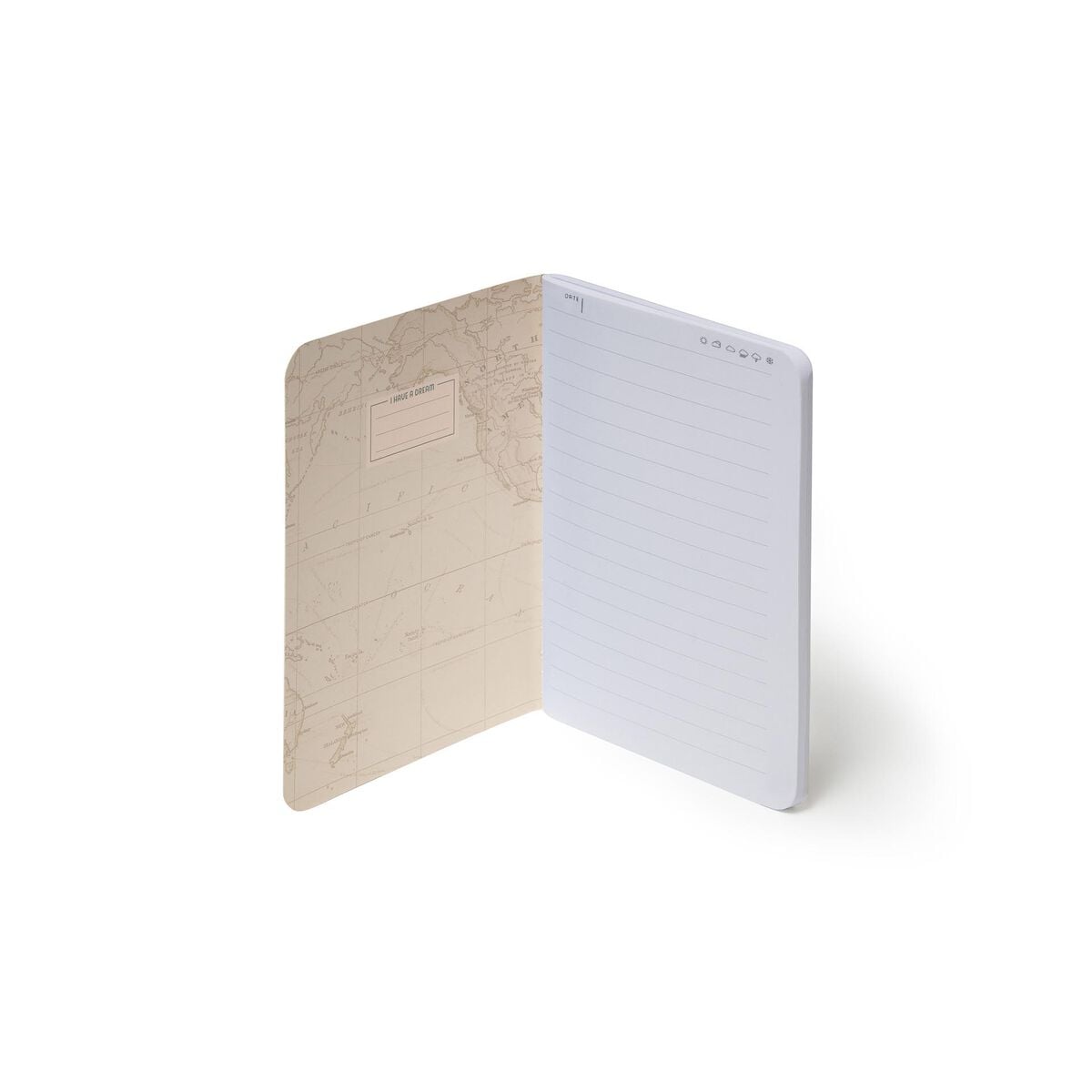 Legami - Cuaderno A6 rayado con tapa dura ilustrada - Mapa de Viaje