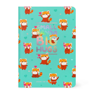 Legami - Cuaderno A6 rayado con tapa dura ilustrada - Panda Rojo