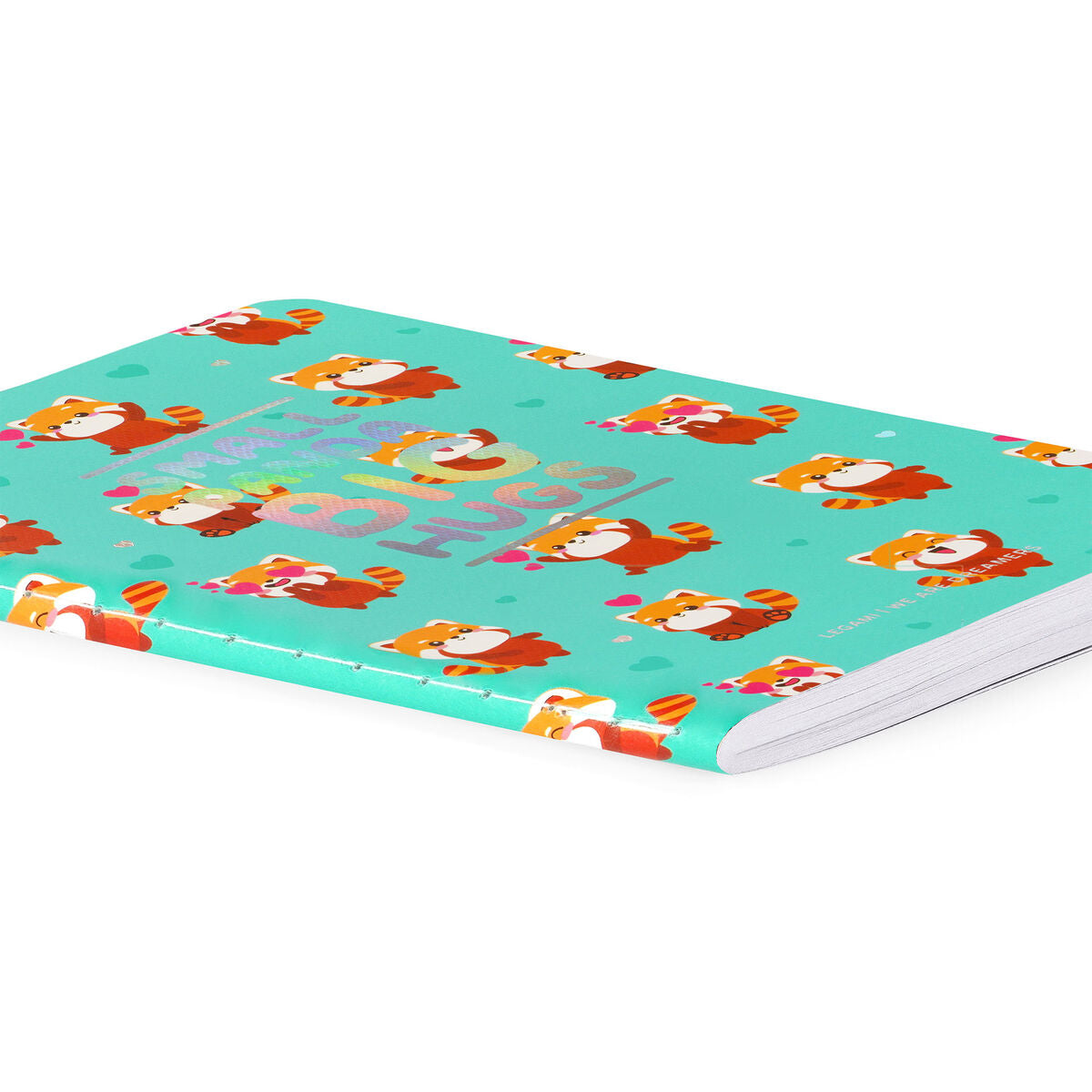 Legami - Cuaderno A6 rayado con tapa dura ilustrada - Panda Rojo