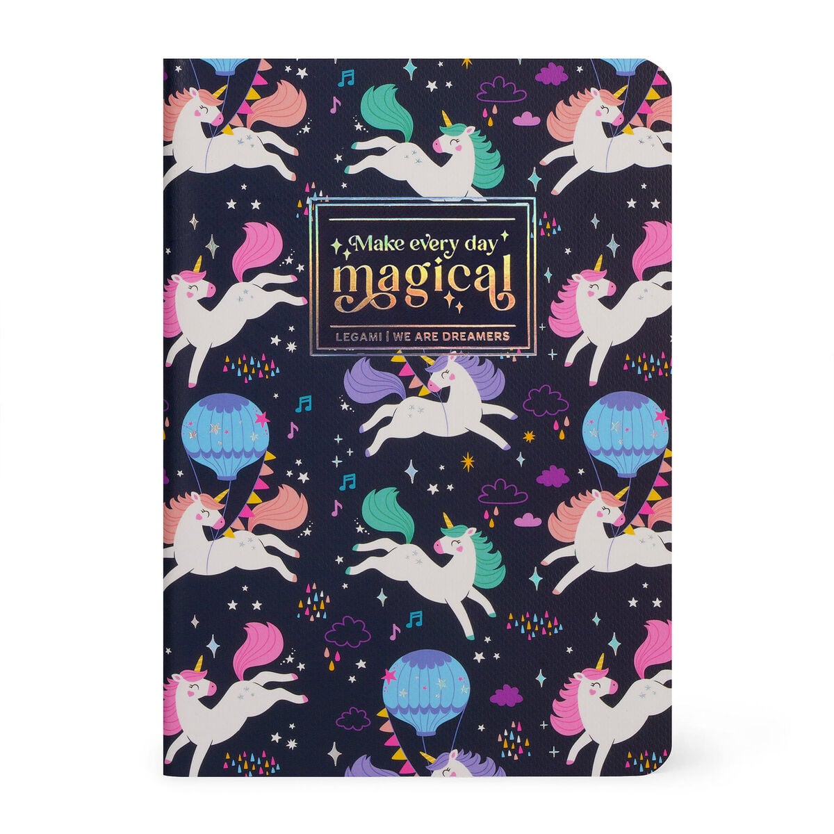 Legami - Cuaderno A6 rayado con tapa dura ilustrada - Unicornio