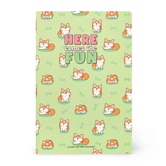 Legami - Cuaderno A6 rayado con tapa dura ilustrada - Corgi