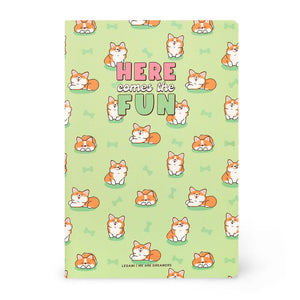 Legami - Cuaderno A6 rayado con tapa dura ilustrada - Corgi
