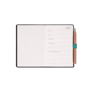 Legami - Mini Agenda Bilingüe de 12 Meses, 2 Días por Página - 2027 - Shades Green