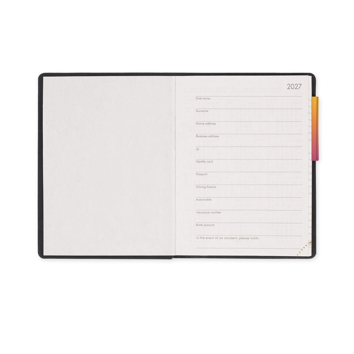 Legami - Agenda Semanal de 12 Meses Mini 2027 - Sunset Vibes