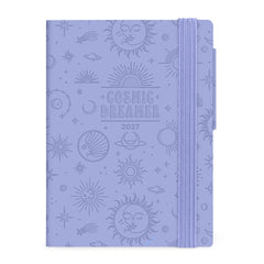 Legami - Agenda semanal pequeña de 12 meses 2027 - Cosmic Lilac