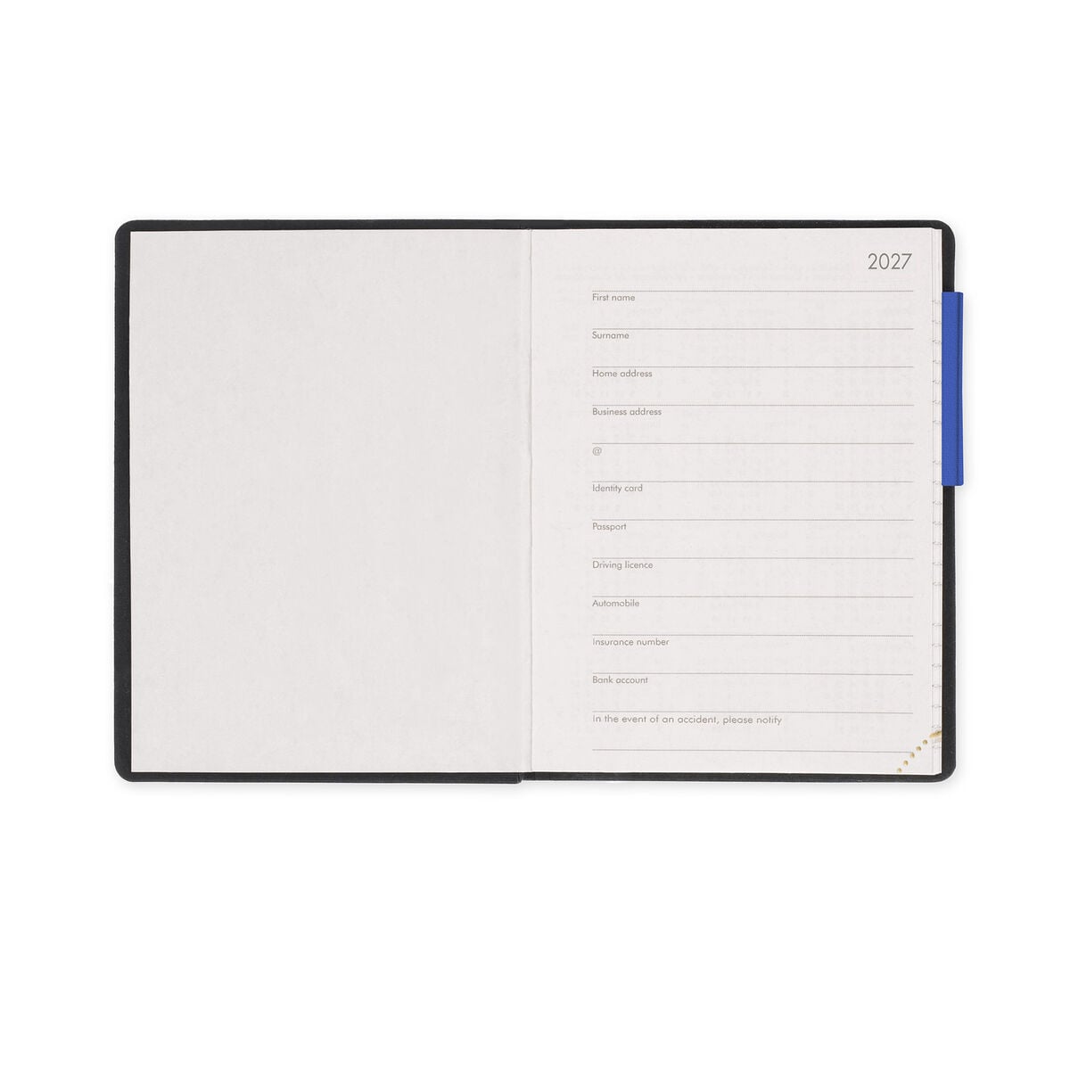 Legami - Mini Agenda Semanal de 12 Meses 2027 - Eclectic Blue