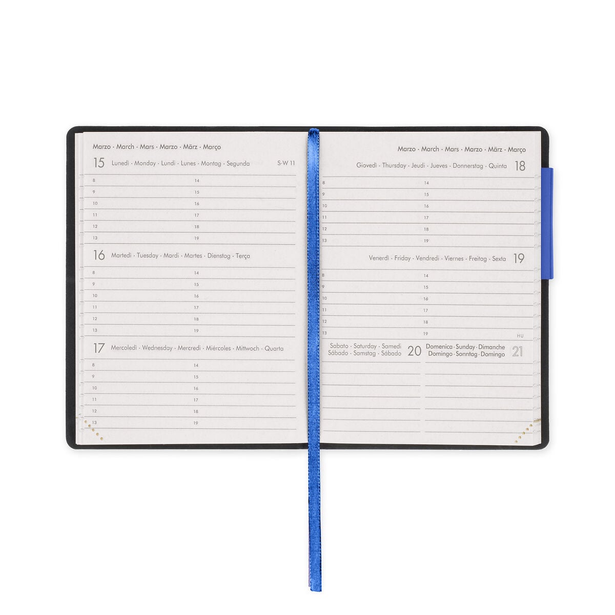 Legami - Mini Agenda Semanal de 12 Meses 2027 - Eclectic Blue