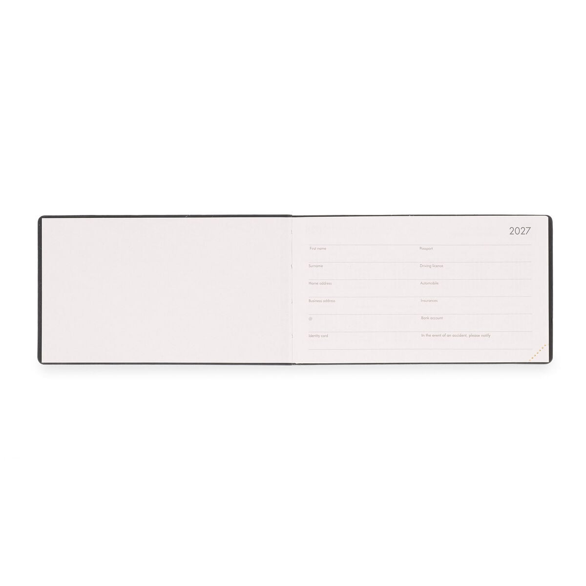 Legami - Agenda Semanal Horizontal Pequeña de 13 Meses 2027 - Cosmic Lilac