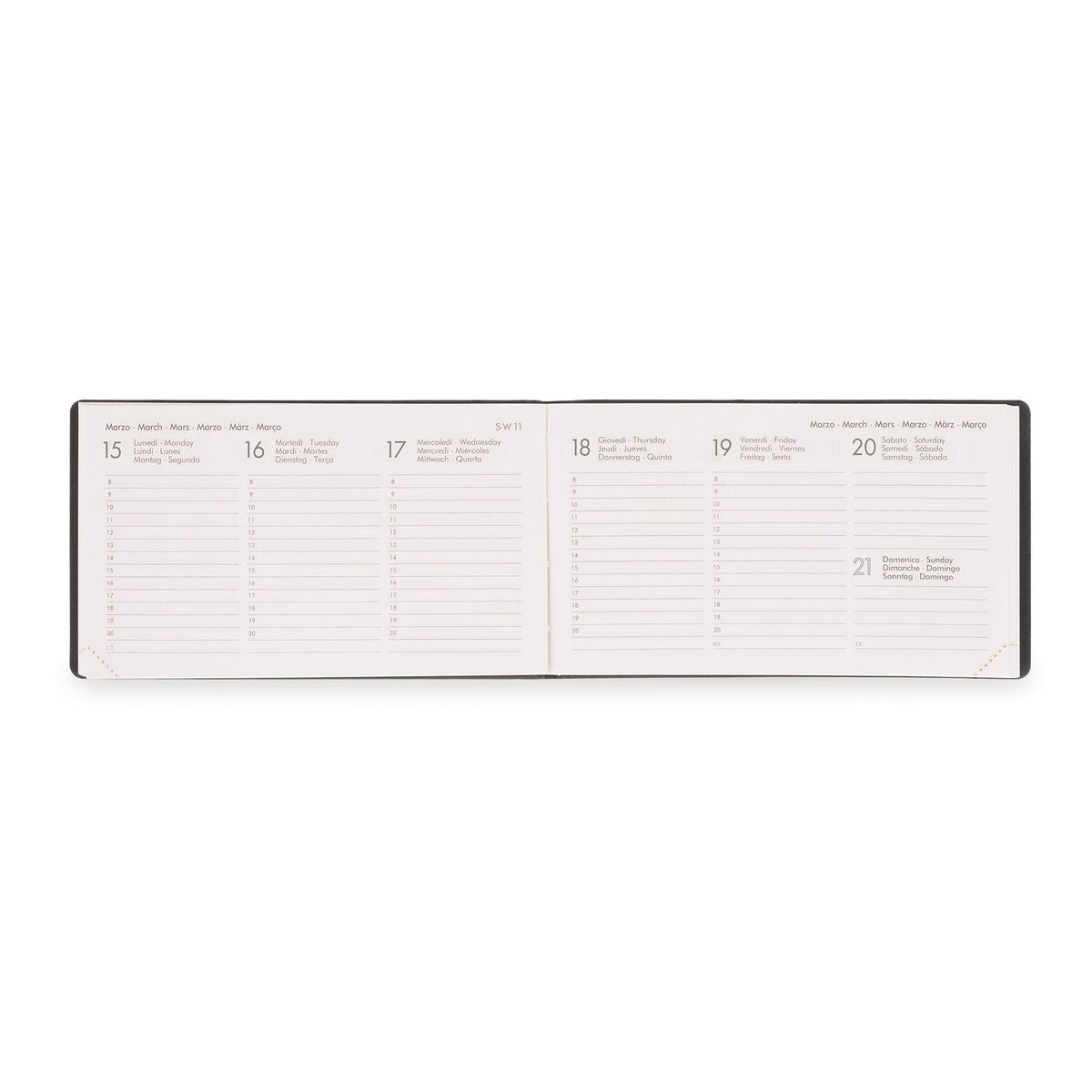 Legami - Agenda Semanal Horizontal Pequeña 13 Meses 2027 - Sunrise Lover
