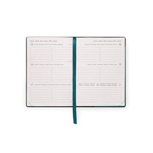 Legami - Agenda Semanal Pequeña de 12 Meses 2027 - Verde Azulado
