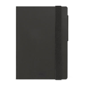 Legami - Agenda Diaria Pequeña de 12 Meses 2027 - Black Suit