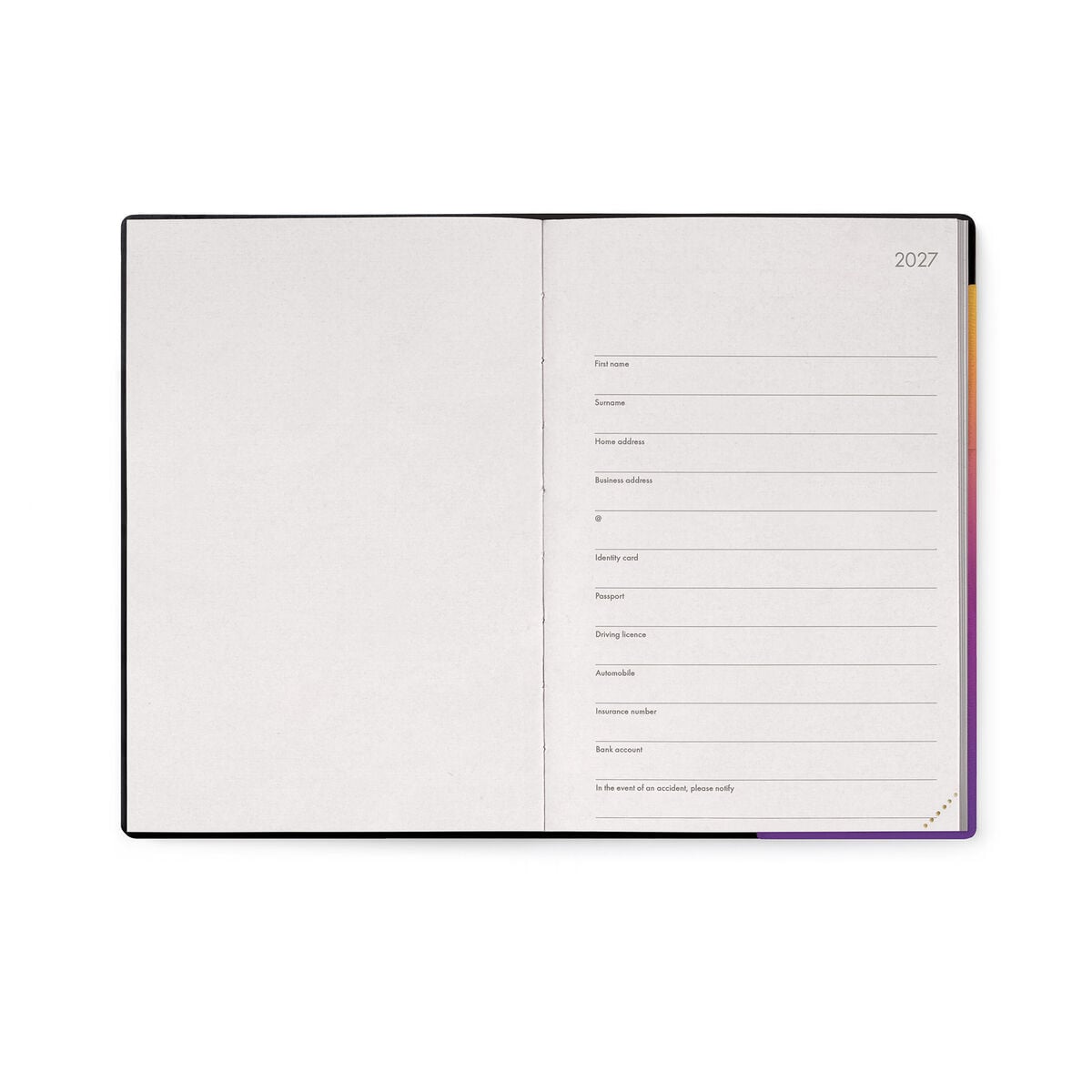 Legami - Agenda Diaria Mediana de 12 Meses 2027 - Sunset Vibes