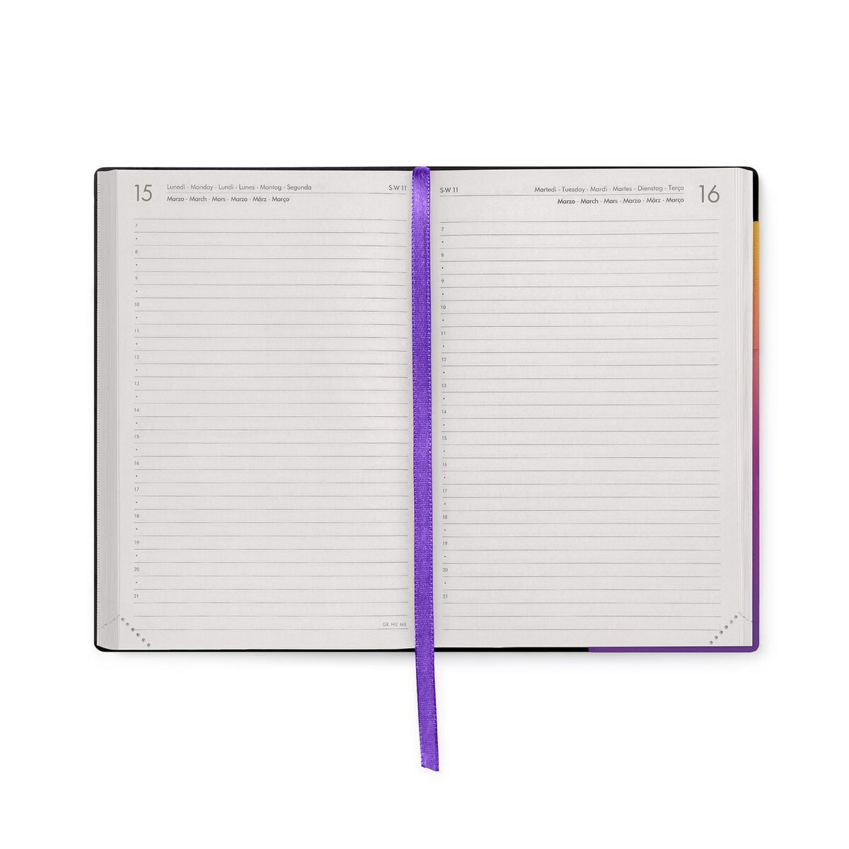 Legami - Agenda Diaria Mediana de 12 Meses 2027 - Sunset Vibes