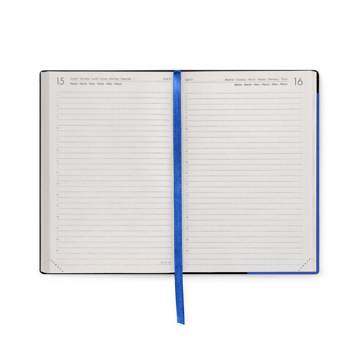 Legami - Agenda Diaria Mediana de 12 Meses 2027 - Azul Ecléctico