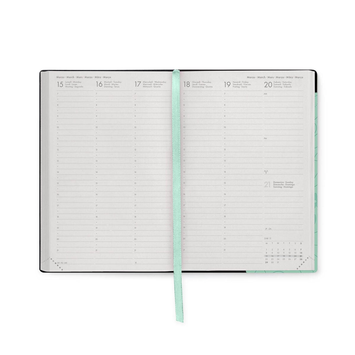 Legami - Agenda semanal de 12 meses, tamaño mediano, 2027 - Botanic Garden