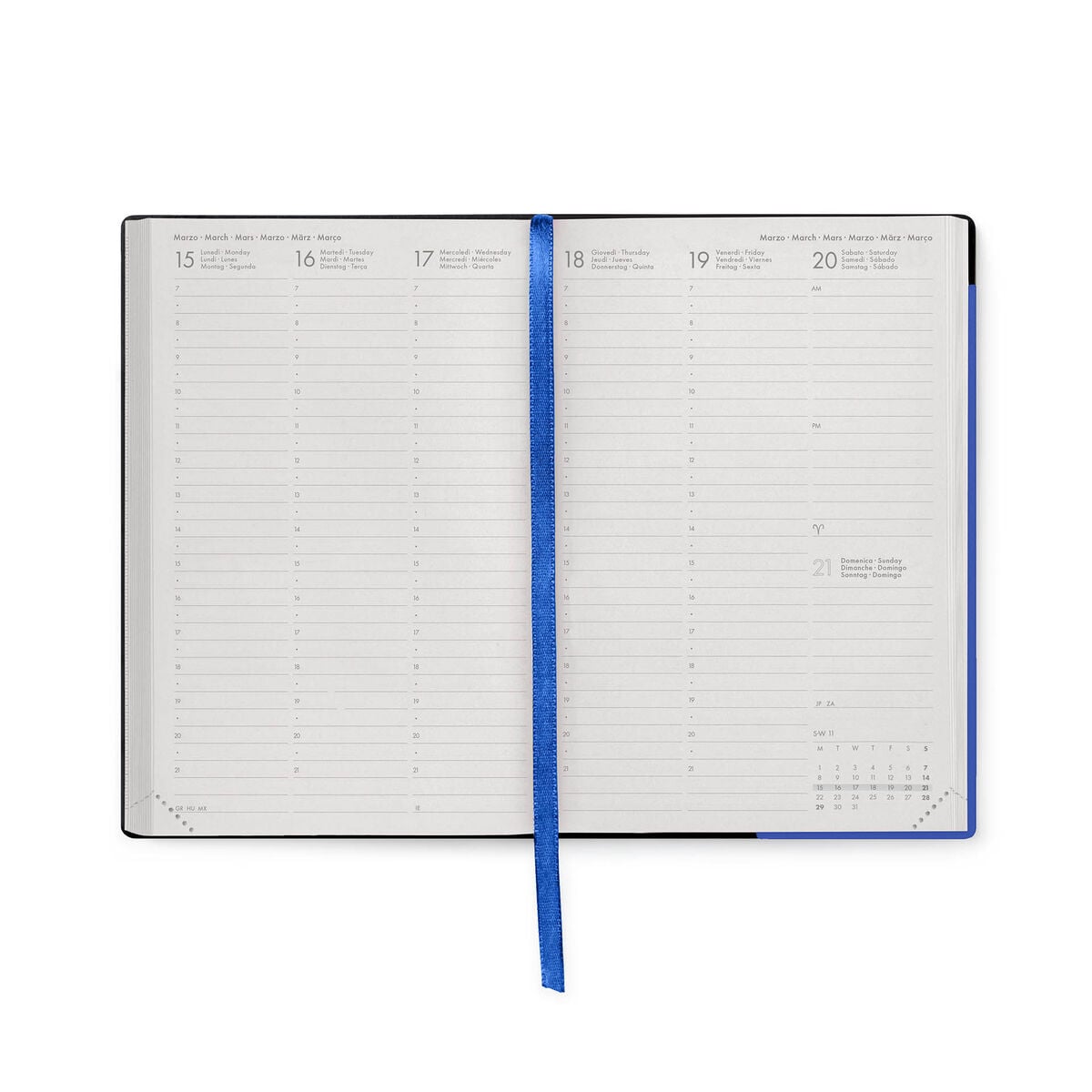 Legami - Agenda Semanal Mediana de 12 Meses 2027 - Azul Ecléctico